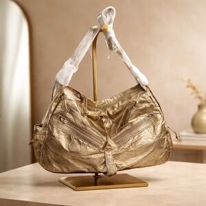 NWT. Gold Shoulder Bag for Women